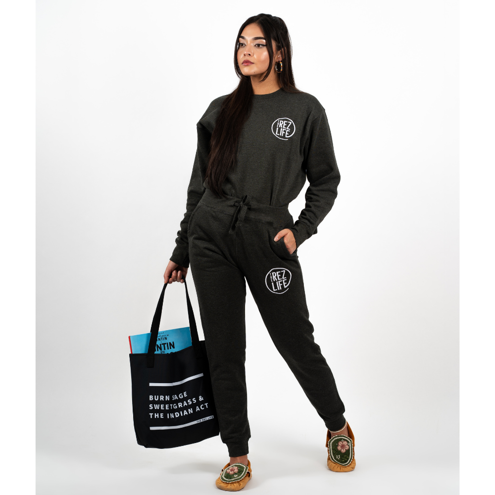 The Rez Life Embroidered Logo Crewneck