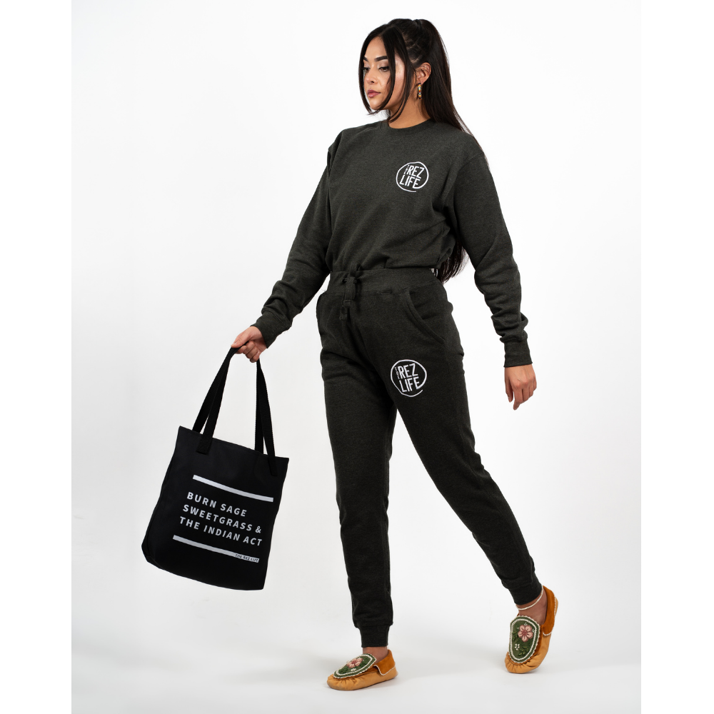 The Rez Life Embroidered Logo Crewneck