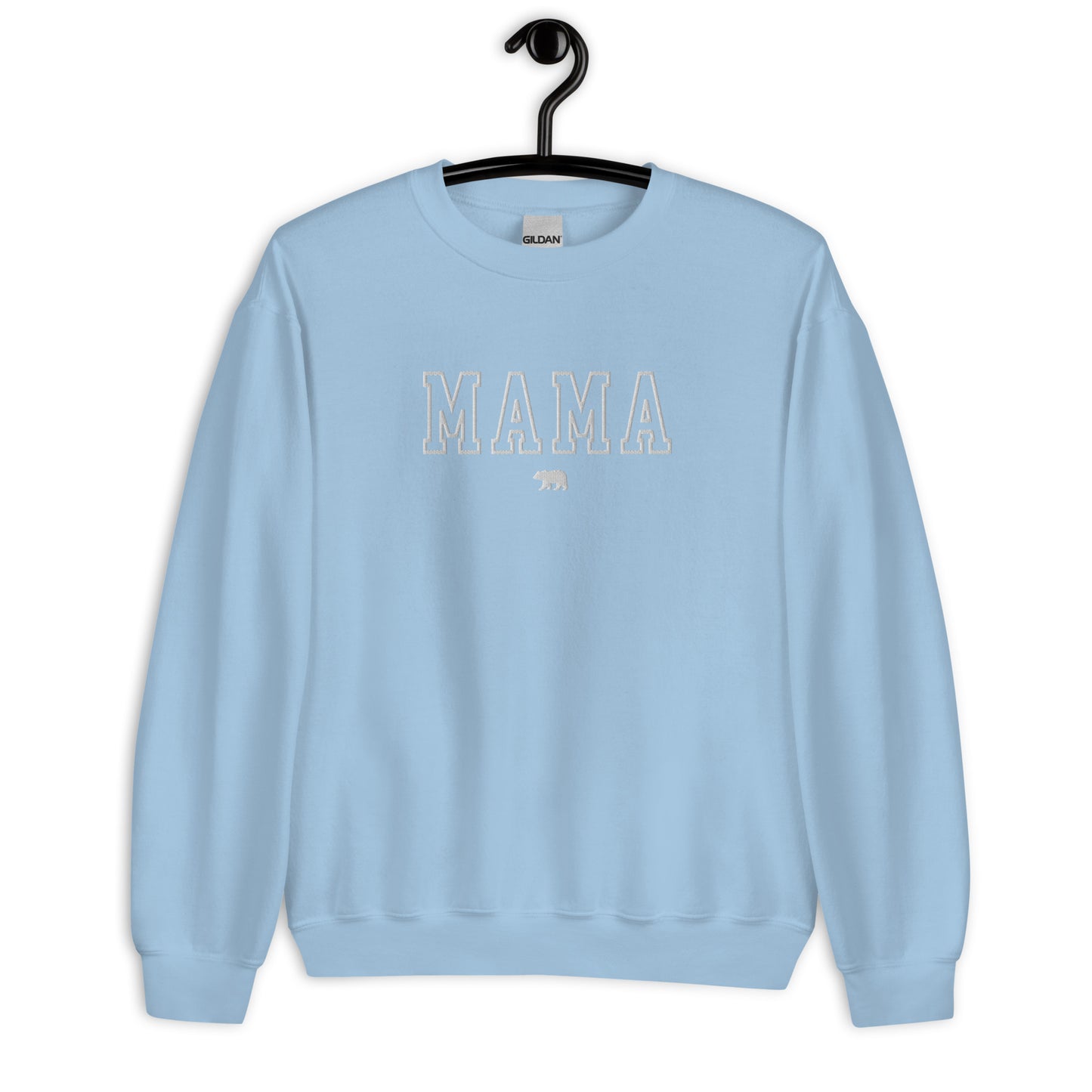 Strong Mama Bear Big Embroidered Crewneck