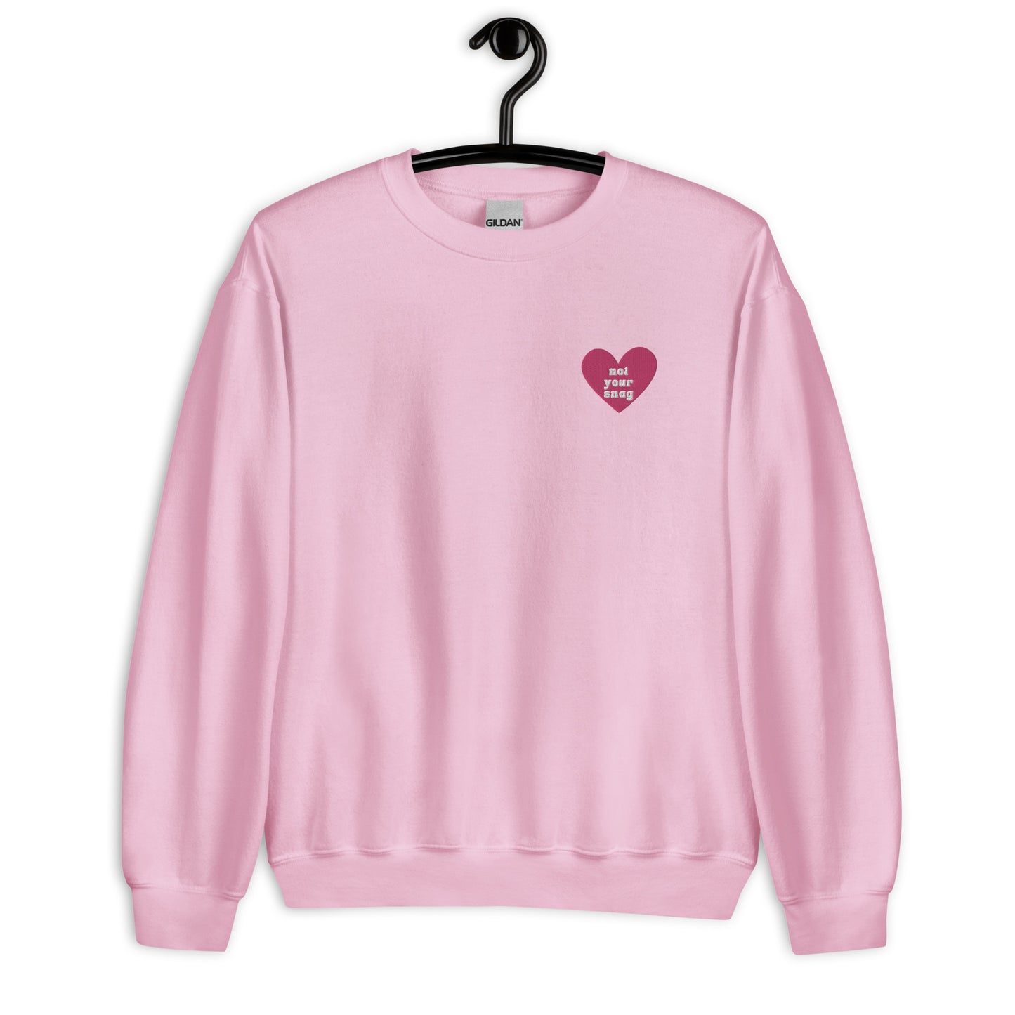 Not Your Snag Embroidered Heart Crewneck