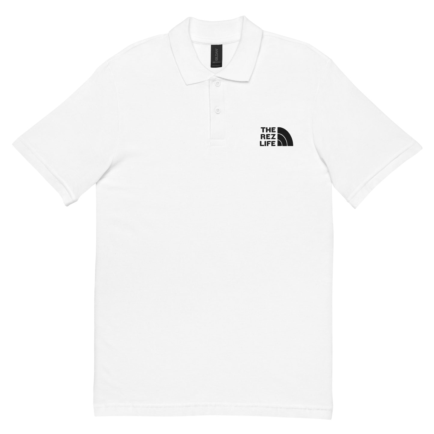 The Rez Life Black Embroidered Polo Shirt