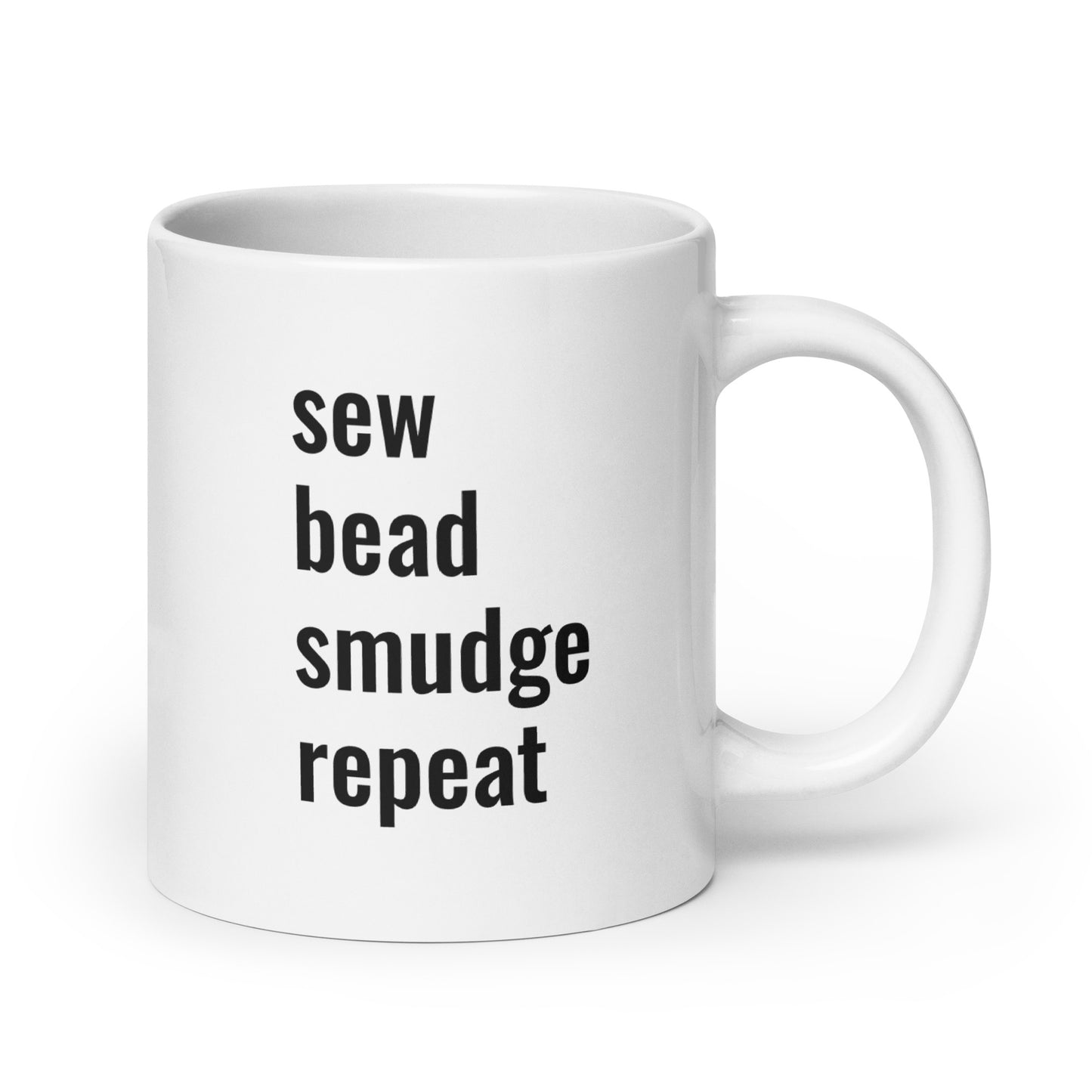 Sew, Bead, Smudge, Repeat Mug - The Rez Lifestyle