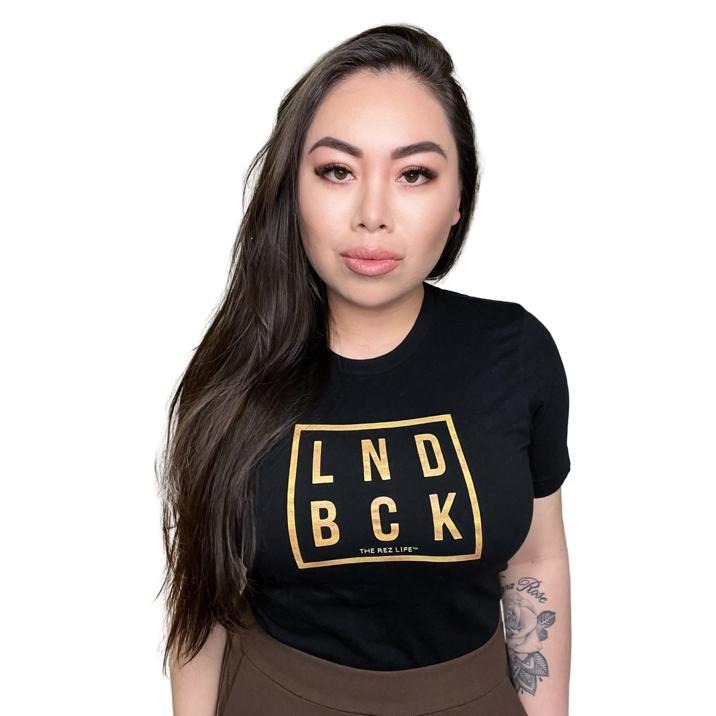 LND BCK Black & Gold Tee - The Rez Lifestyle
