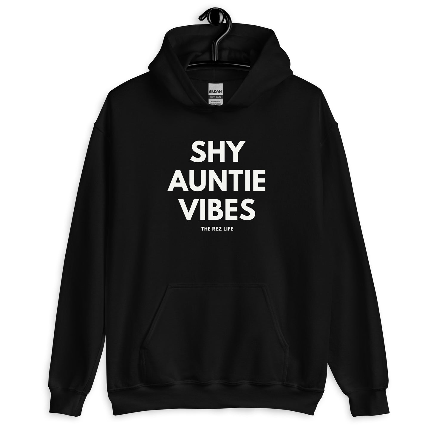 Hand Covering Mouth - Shy Auntie Hoodie