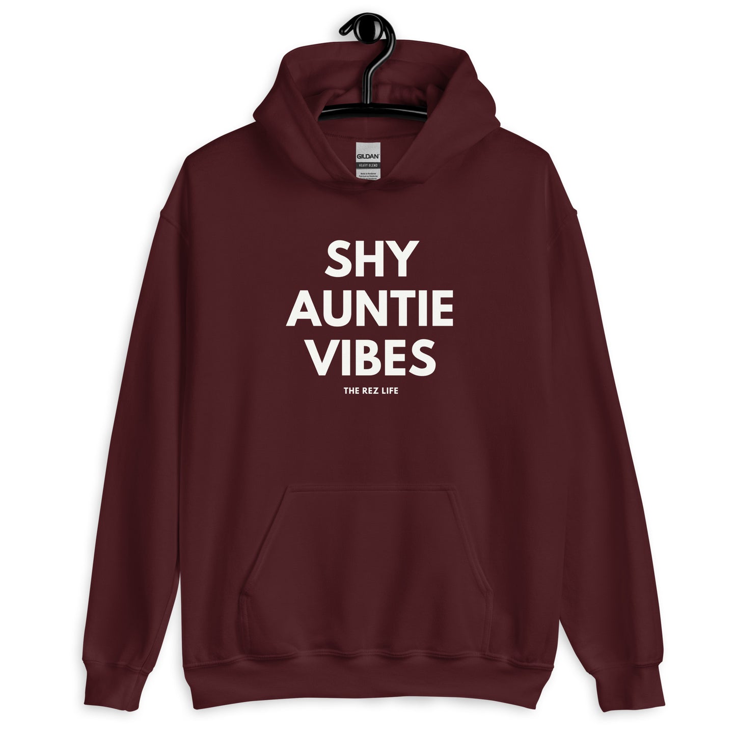 Hand Covering Mouth - Shy Auntie Hoodie