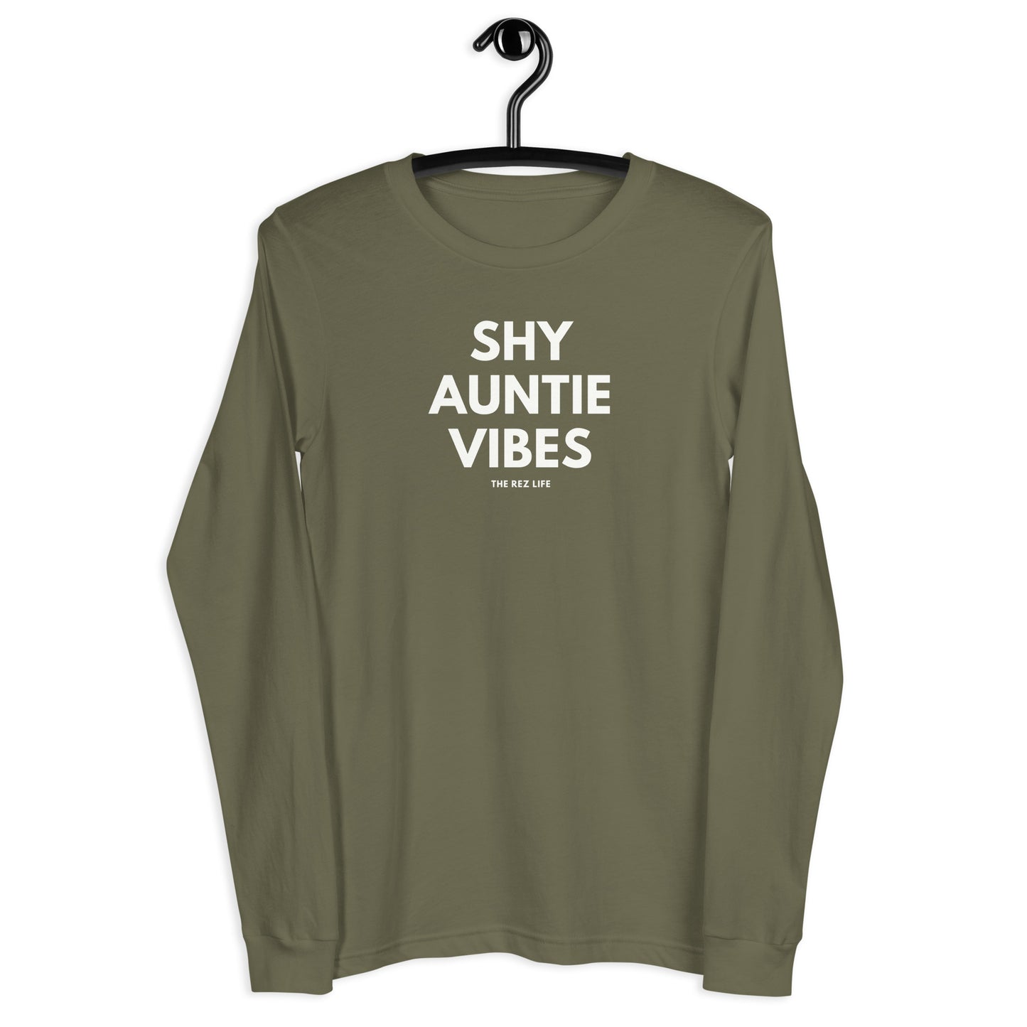 Hand Covering Mouth - Shy Auntie Long Sleeve