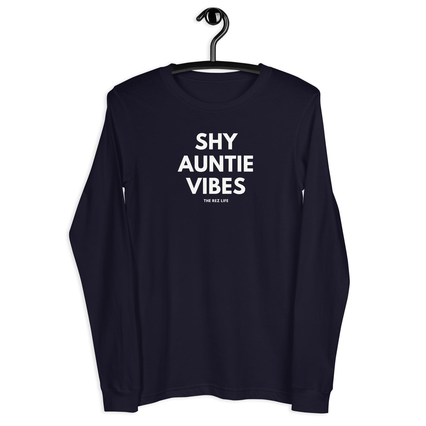 Hand Covering Mouth - Shy Auntie Long Sleeve