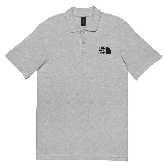 The Rez Life Black Embroidered Polo Shirt
