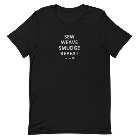 Sew Weave Smudge Repeat Embroidered Tee